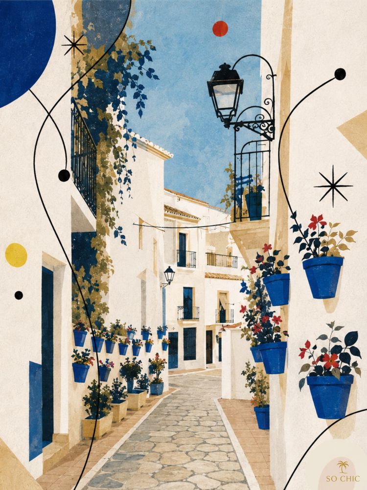 Blue Pots of Marbella — So Chic Marbella Art Series